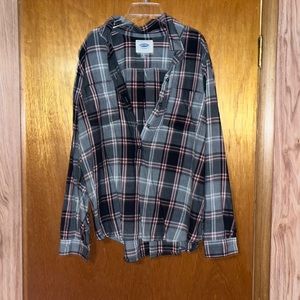 Old navy half buttoned down flannel